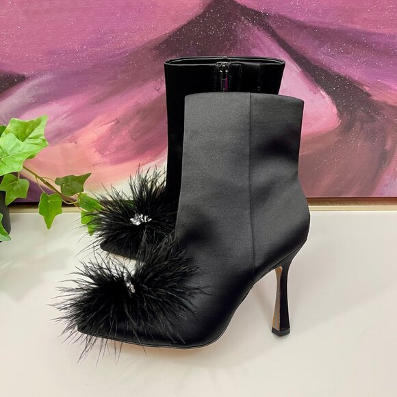 Sam Edelman Ency Feather Heel Bootie in Black Size 7 - Picture 8 of 15